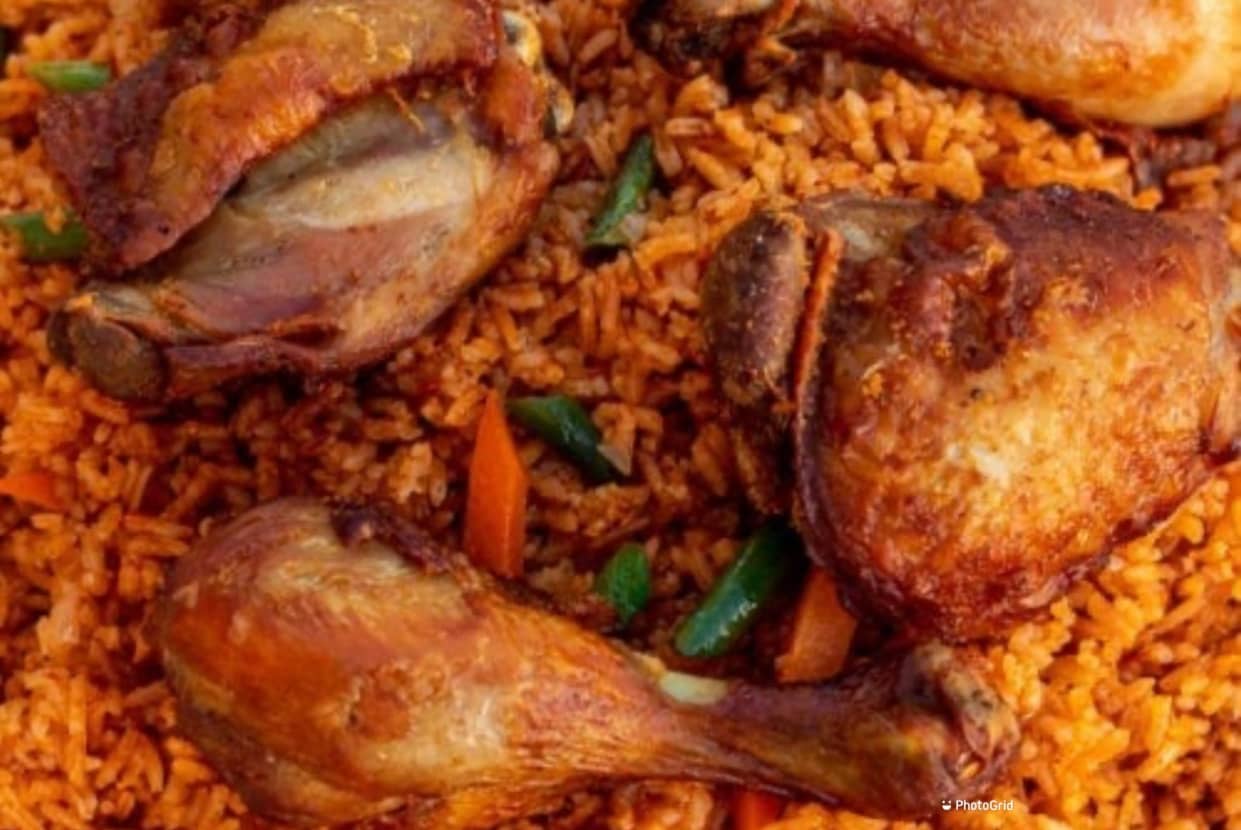 Jollof Rice and grilled chicken