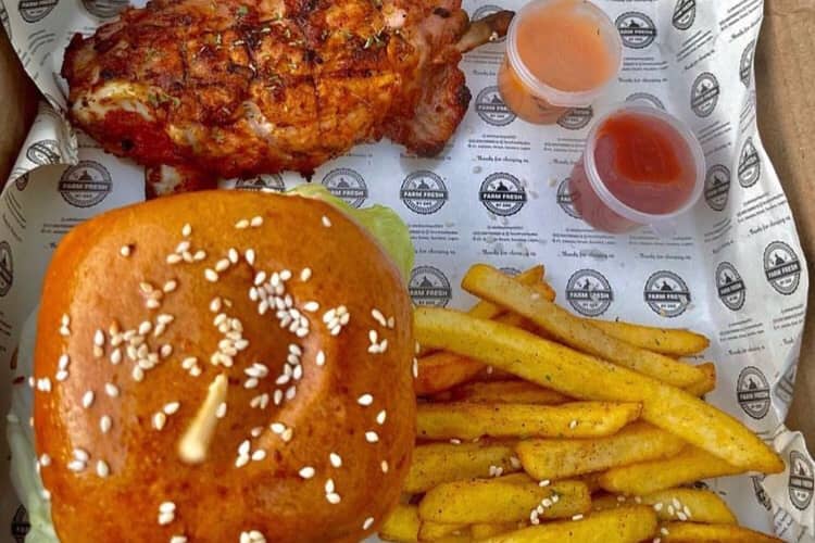 Burger platter