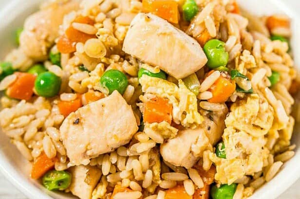 Assorted rice and grilled chicken