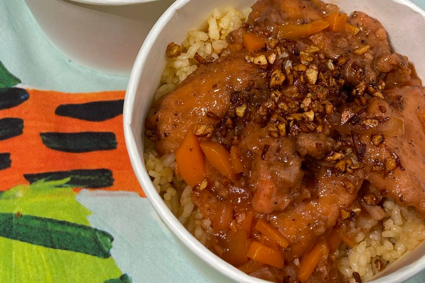 Java Rice with Sweet and Sour Pork Toppings