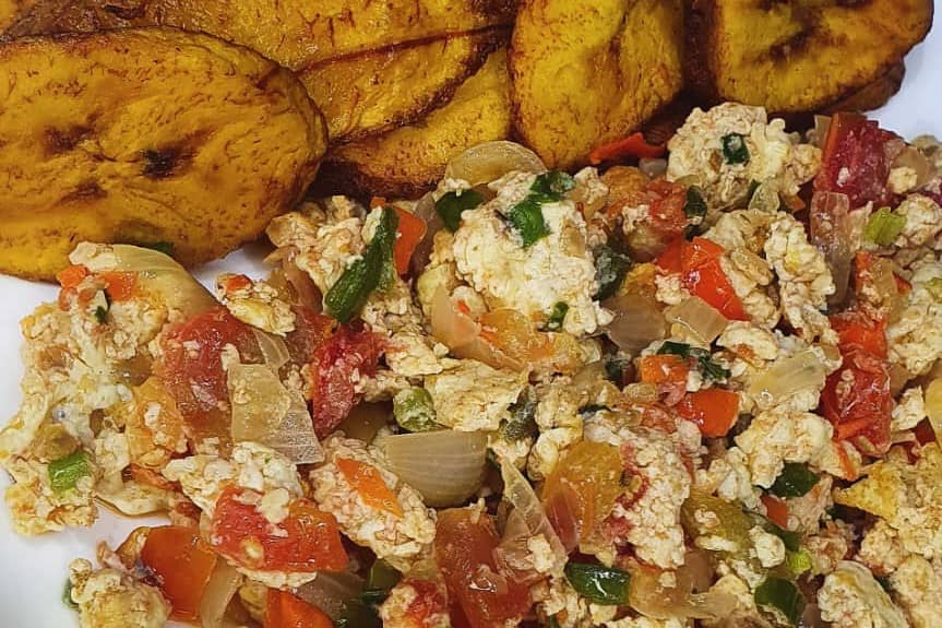 Fried Plantain and Egg sauce