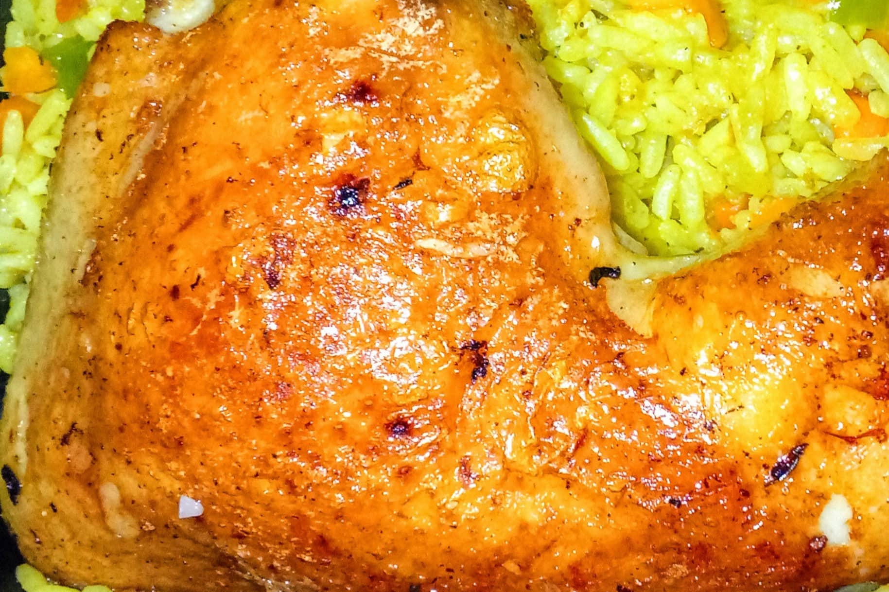 fried rice and chicken
