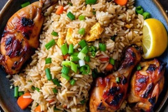 Fried Rice and Grilled Chicken
