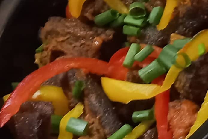 Peppered or stewed beef