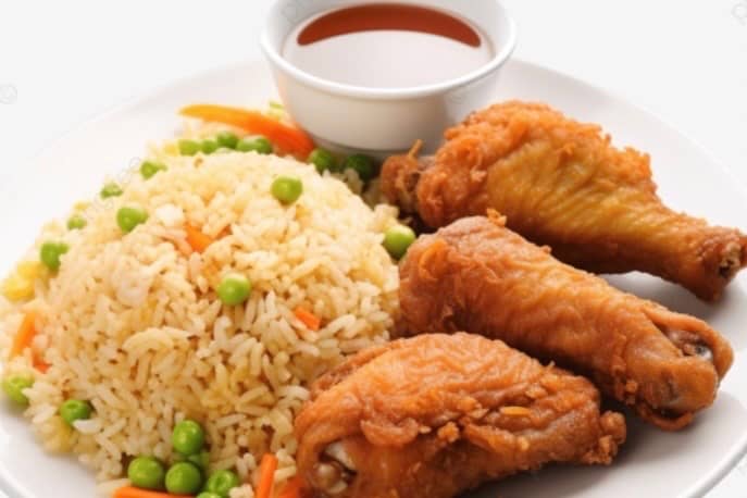 fried rice with chicken
