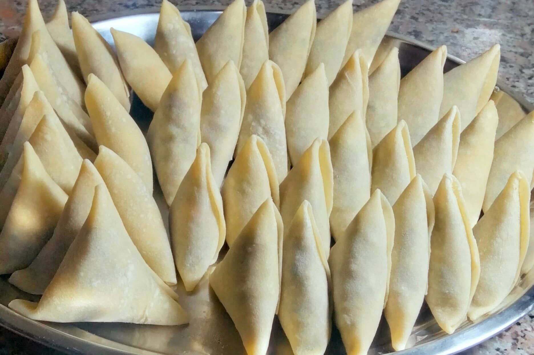 Precooked beef samosa