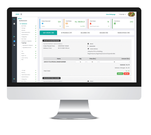 Ordering Dashboard