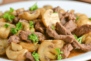 Beef with mushroom