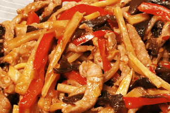 Fried pork with bamboo shoots