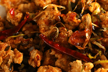 Spicy chicken with garlic & vegetables