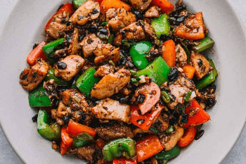 Chicken in black bean sauce