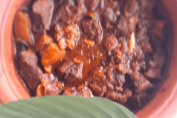 Clay Pot of Black Pork curry OR Stew OR Chilly Pork