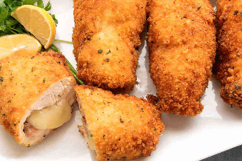 Chicken Cordon Bleu with Butter Vegetables