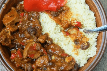Clay pot of Couscous with Mutton curry OR Stew