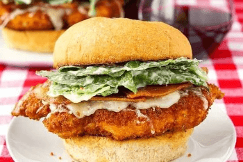 Chicken Caesar burger