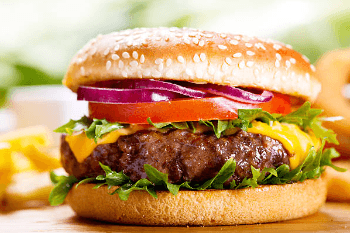 hamburger; cheeseburger