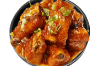 Salty pork ribs rice