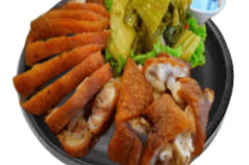 Crispy fried pork leg