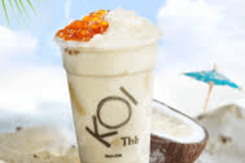 Coconut Jelly Green Milk Tea