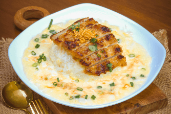 Pepper Pork Chop Egg Lava Rice