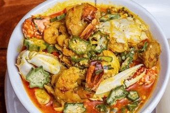 Seafood okra soup