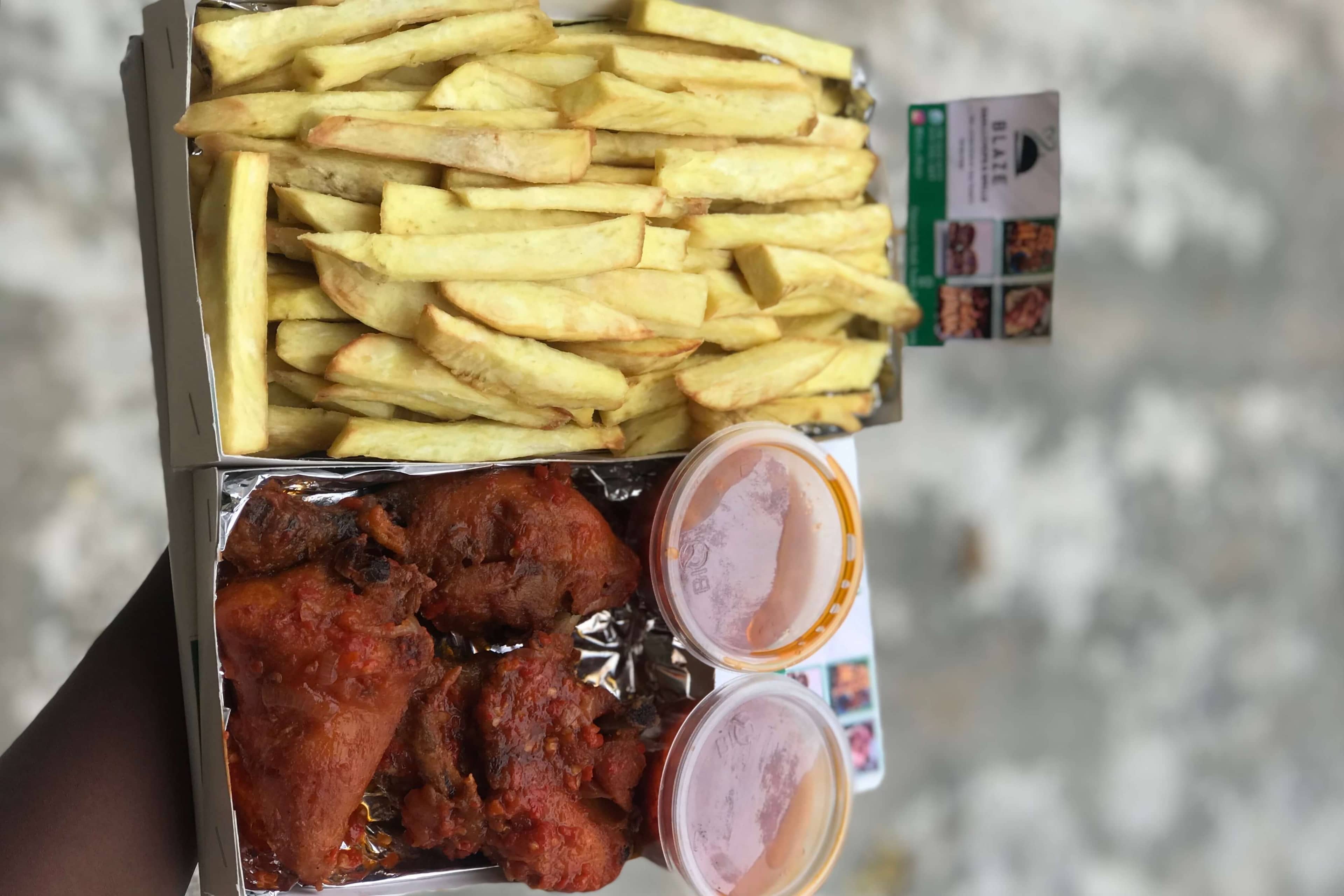 FRIES AND CHICKEN