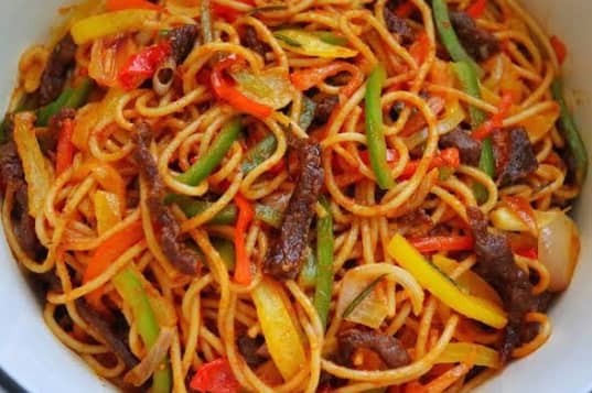 Jollof spaghetti