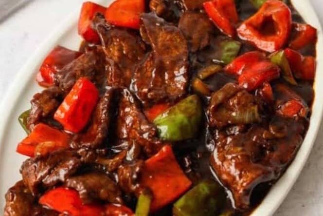 Peppered beef