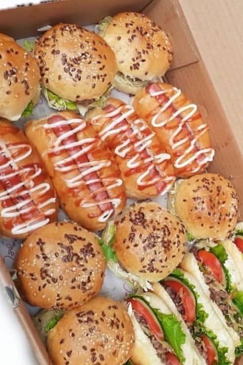 Burger and Hotdog platter