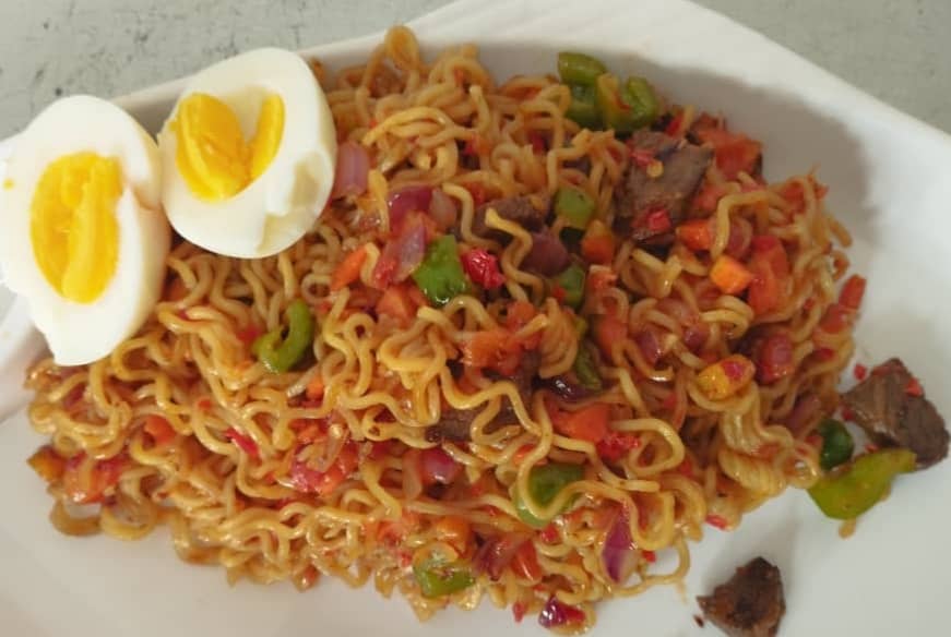 Noodles with mixed veggies