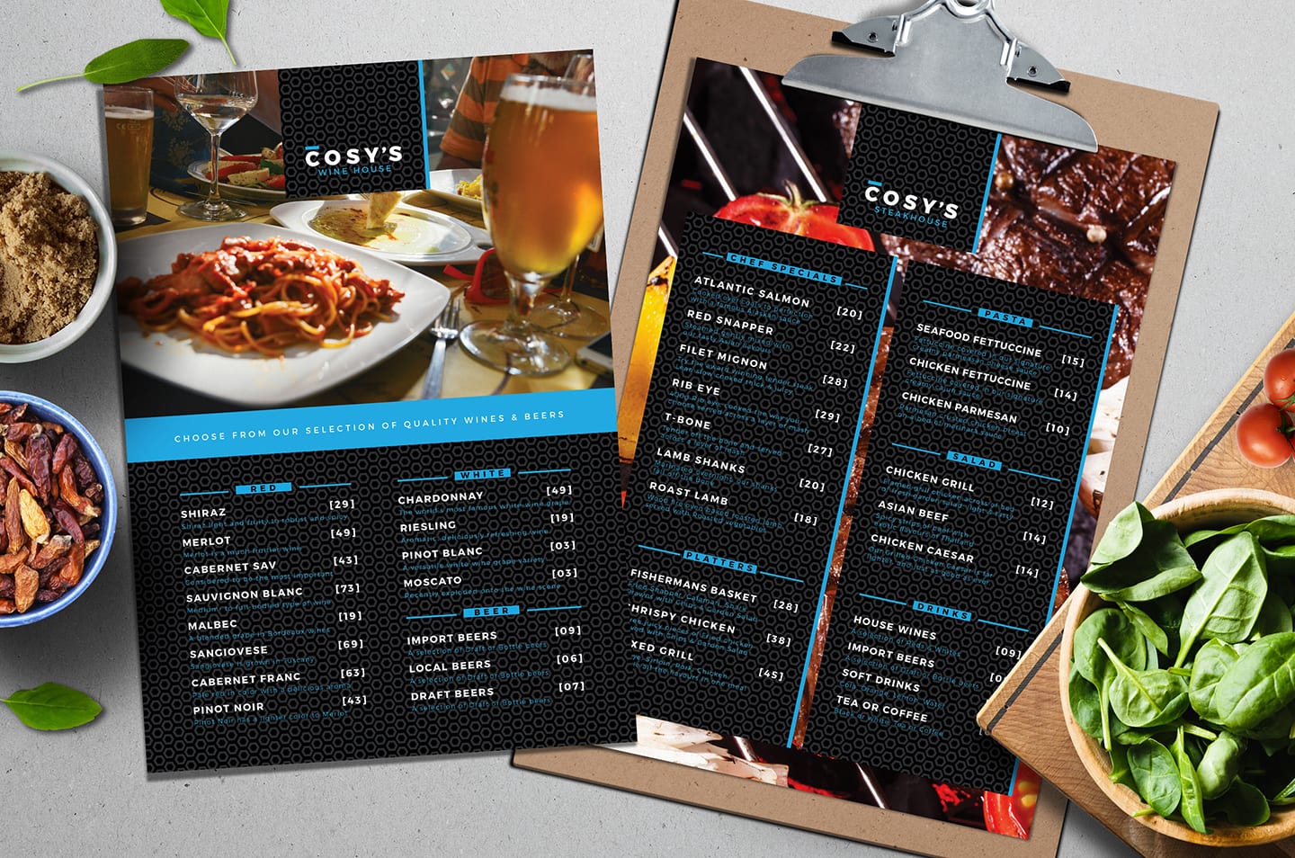 New restaurant menu template