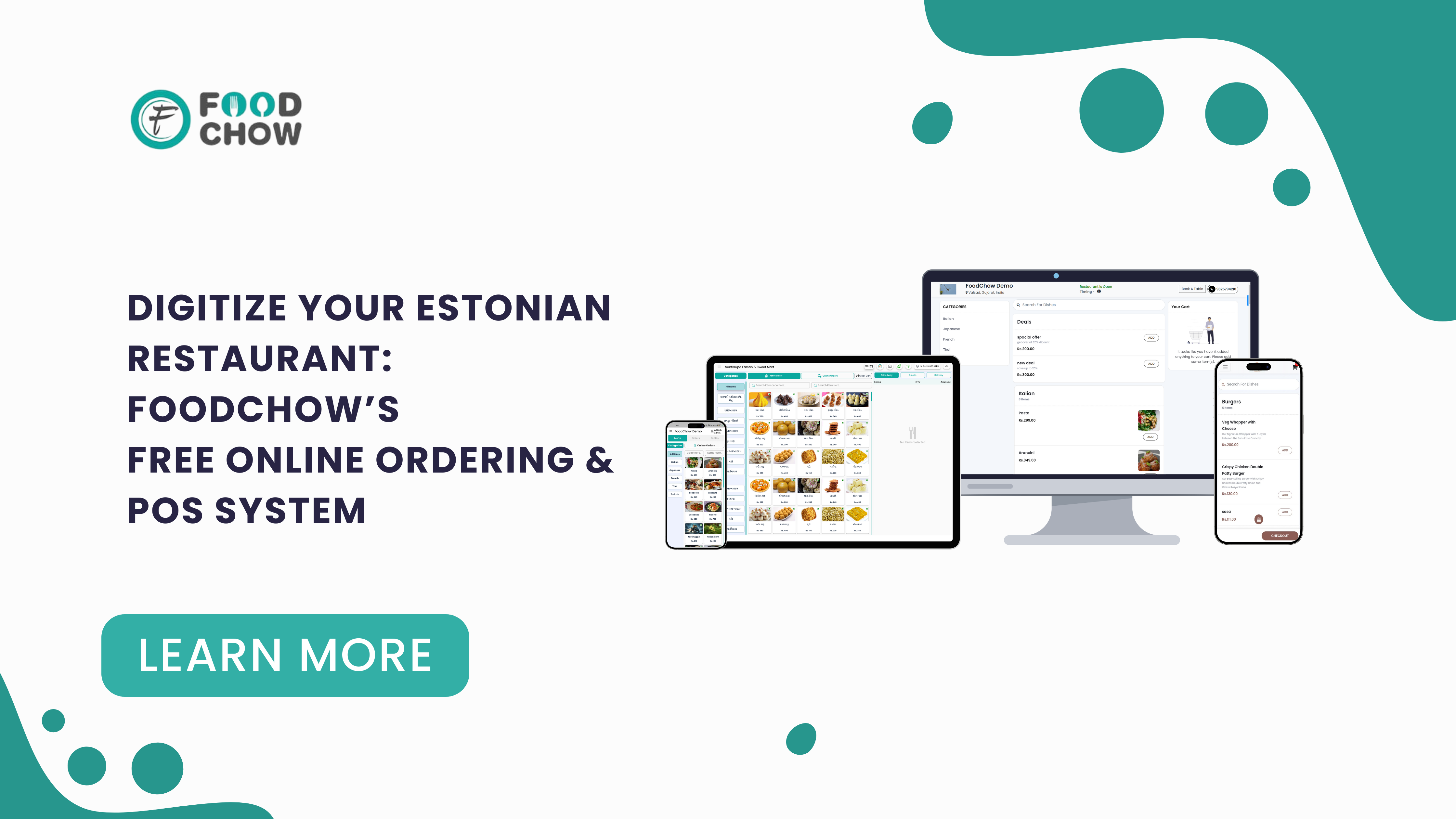 Estonian restaurant using FoodChow’s free online ordering and POS system to streamline operations and enhance customer experience.