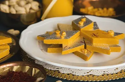 Kashmiri Kesar Katri from the 24 Carats Sweets online store, India