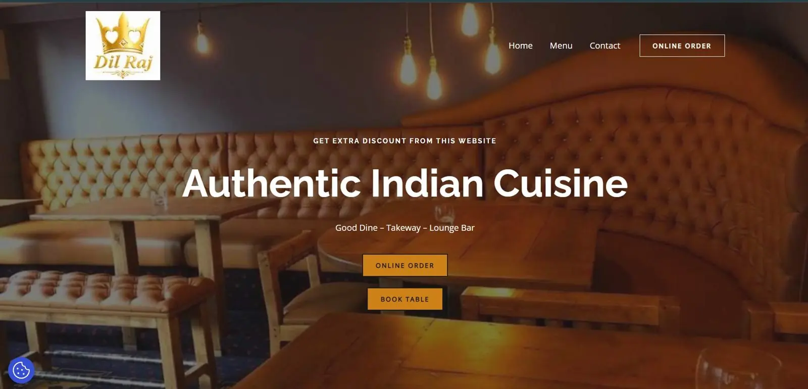 Dil Raj website, an Indian restaurant in the UK with online ordering and POS by FoodChow