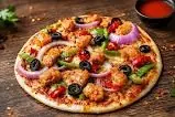 Chicken pizza with olives, onion and peppers from Fresh Bay Pizza, Canada