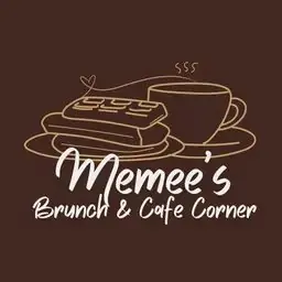 Memee’s Brunch & Cafe Corner logo with a waffle and coffee cup